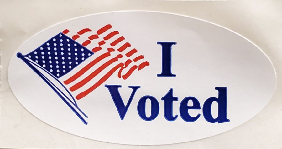 Photo of an I Voted sticker.