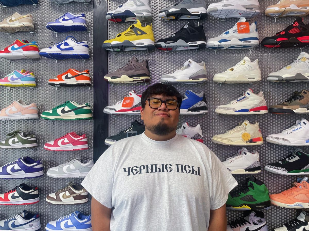 Commodities co-owner Brandon Avaroa inside his store at 200 E. Abram St. in Arlington, Texas.