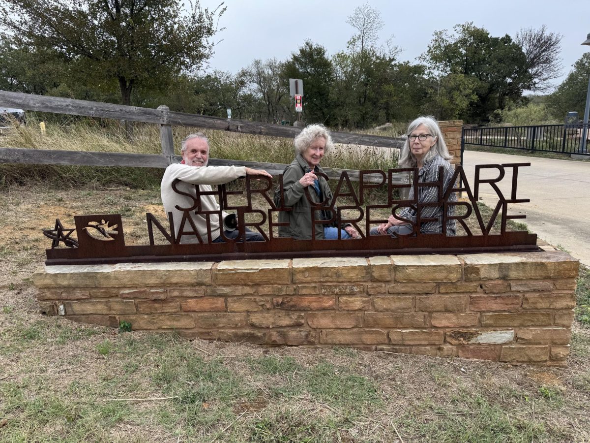 From left to right, Friends of Sheri Capehart Nature Preserve members Jim Frisinger, Annabelle Corboy and Jan Miller. They volunteer to maintain and support the preserve.