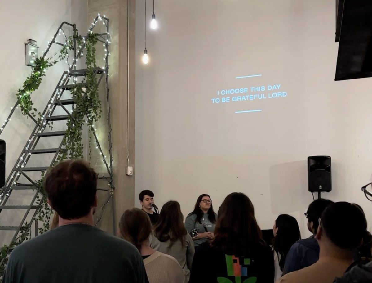 College students gathered at a recent worship session called The Jungle at Inclusion Coffee in Arlington, Texas.  The weekly events are hosted by Fielder Church.