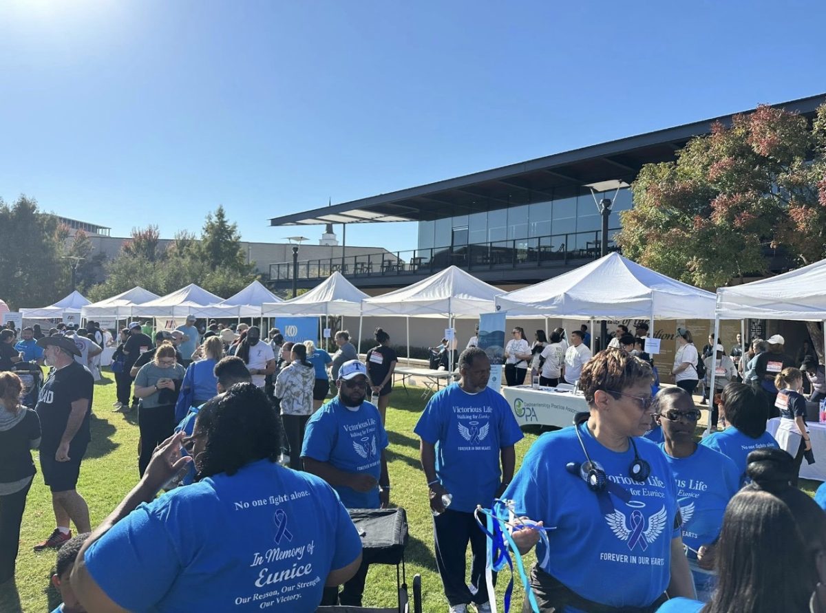 Participants of the Walk to End Colon Cancer gathered in downtown Arlington on Nov. 8.