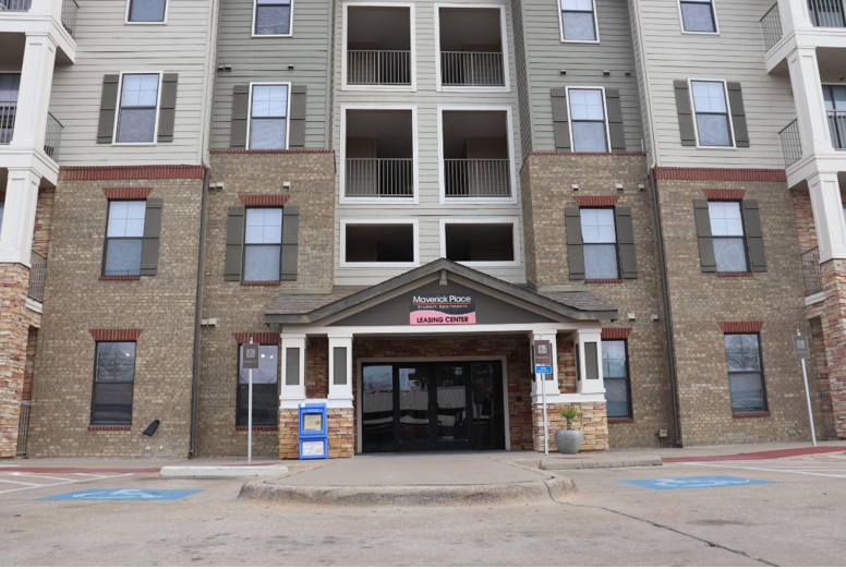 Maverick Place apartments in Arlington, Texas. Some area residents expressed concern that, if Arlington drops LGBTQ+ from its anti-discrimination ordinance, residents could face sex and gender identity discrimination in housing.