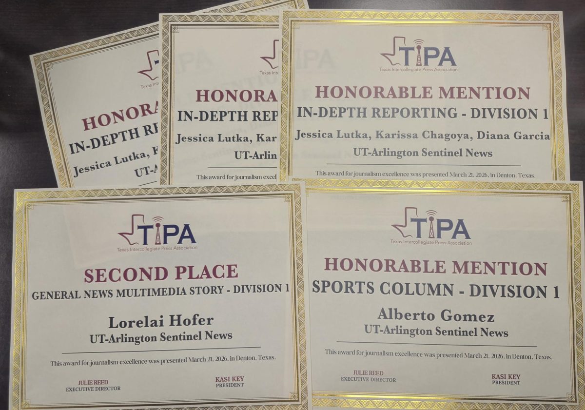 The Arlington Sentinel earned recognition for journalistic excellence from the Texas Interscholastic Press Association on March 21.