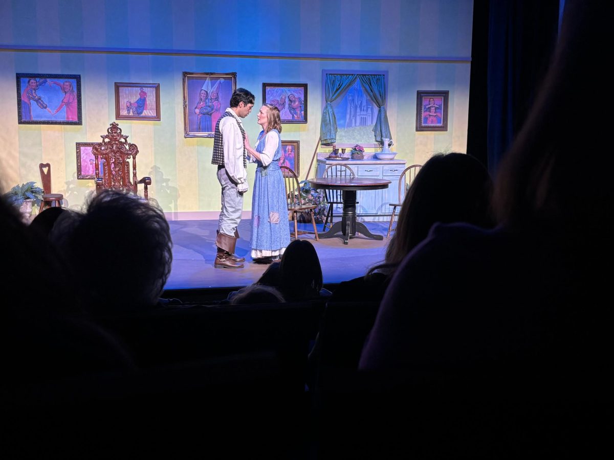 Prince Richard, played by Steven Rios, and Cinderella, played by Ally Kay Ramsey, in Theatre Arlington's performance of Cinderella.
