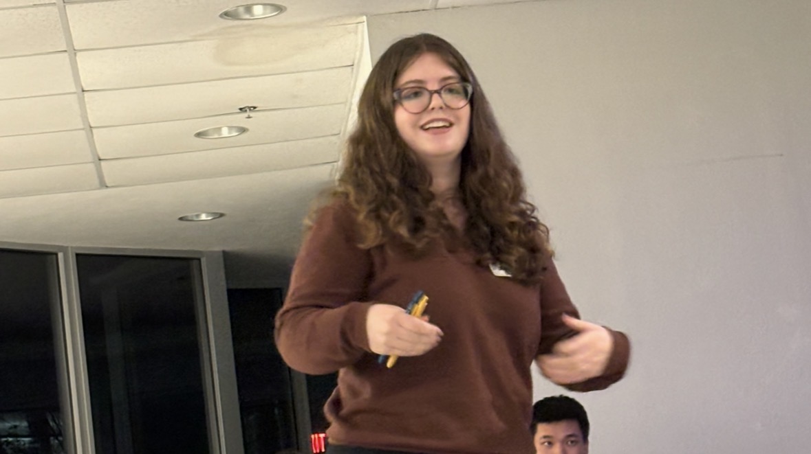 Football Team Creative President Maggie Clark at a recent meeting of the group dedicated to promoting concerts, galleries, art showcases and raves around the city.