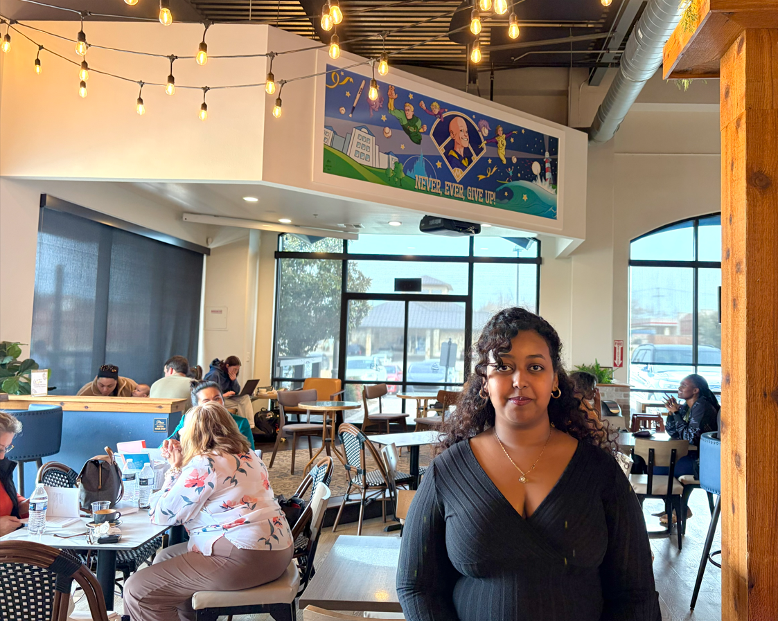 Hayat Mohammed, a front-of-house barista at Grounds and Gold Co., said the staff strives to create a welcoming environment. 
