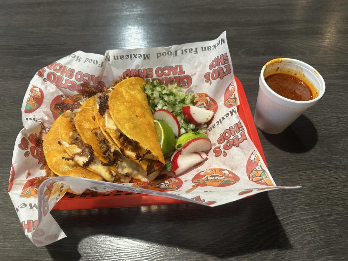 The highly popular quesabirria tacos from Gilberto's Taco Shop in Arlington, Texas.